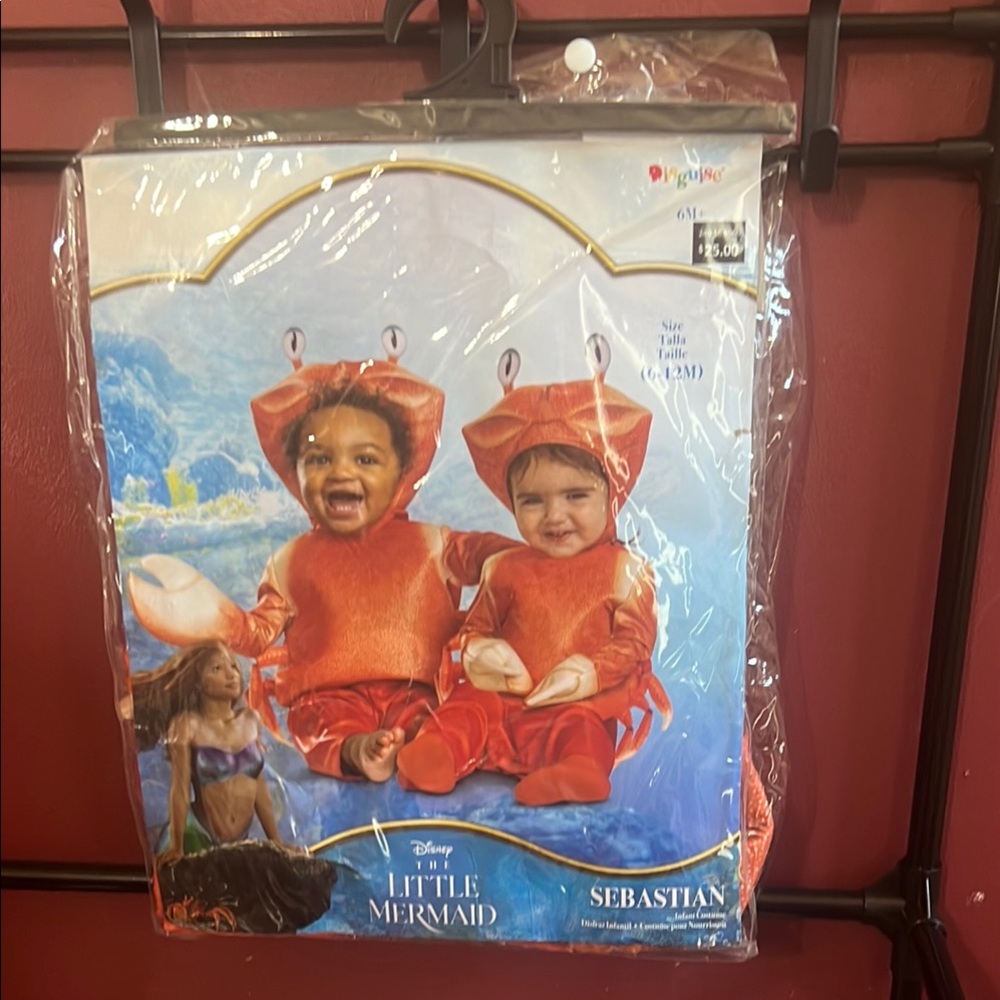 Disney Little Mermaid Sebastian Kids Costume - Orange